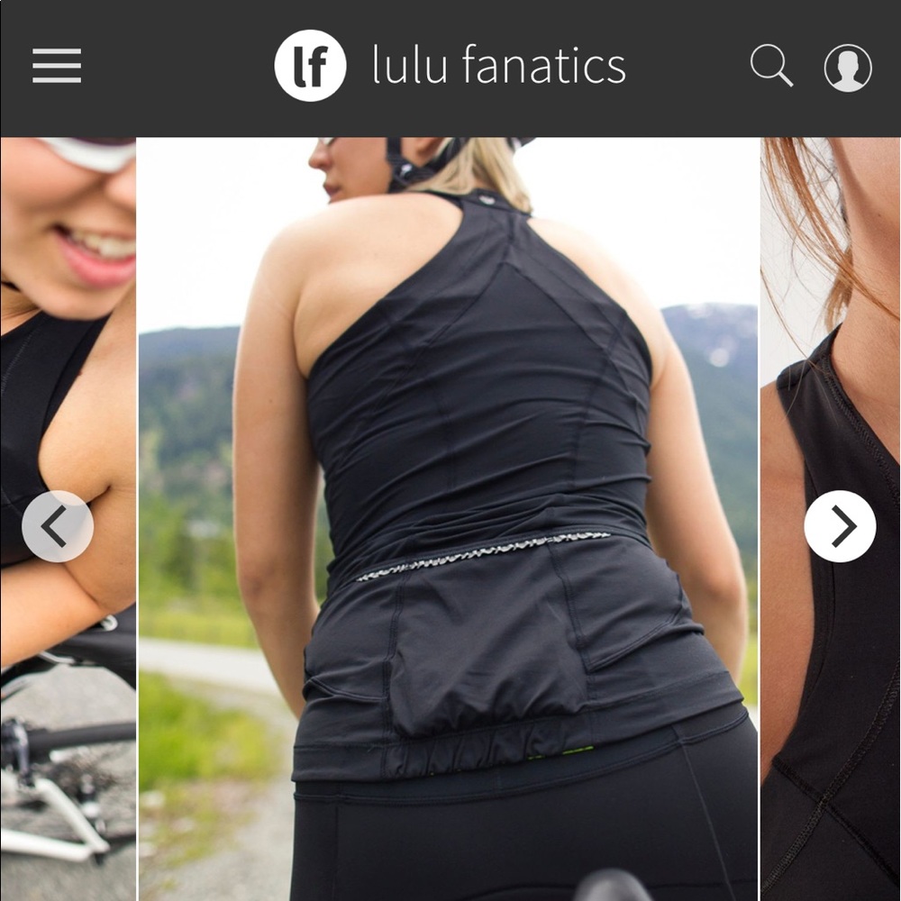 Lululemon Blue Velo Vixen Sleeveless Cycling Top